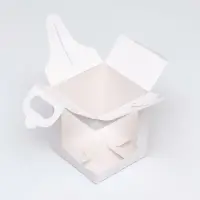 Коробка для пирожного с оконом, белая, 12.5&times;12.5&times;15 см