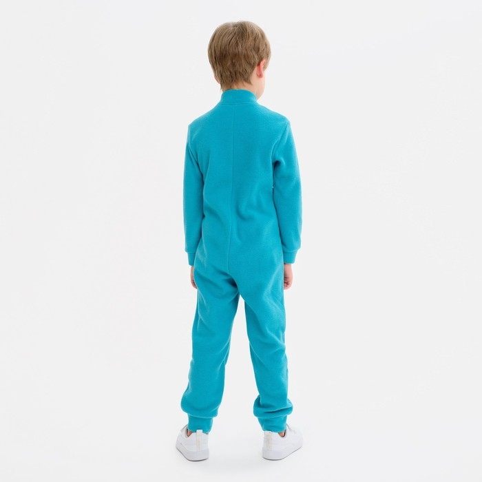 Комбинезон флисовый детский MINAKU цвет бирюзовый, размер 104