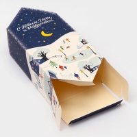 Новый год. Подарочная коробка - конфета новогодняя складная &laquo;С Новым Годом и Рождеством&raquo;, 18 х 28 х 10 см.
