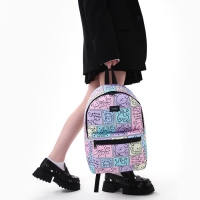 Рюкзак школьный текстильный &laquo;Зверята&raquo;, 42х14х28 см