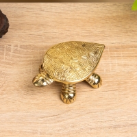 Сувенир-шкатулка "Черепаха в ромбики" латунь 10х6х3 см