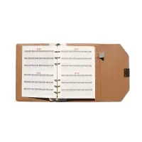 Органайзер на кольцах, C6, с клапаном, 80л, линия, к/зам, Бежевый