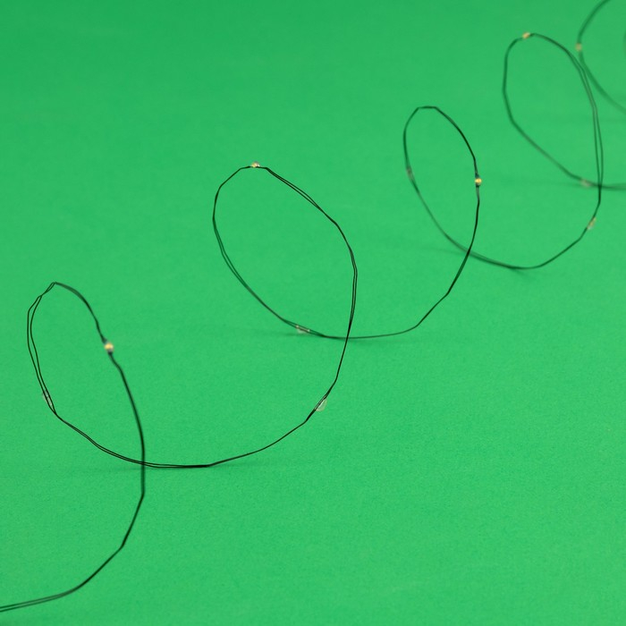 Гирлянда &laquo;Нить&raquo; 10 м роса, IP44, серебристая нить, 100 LED, свечение тёплое белое, 2 режима, солнечная батарея