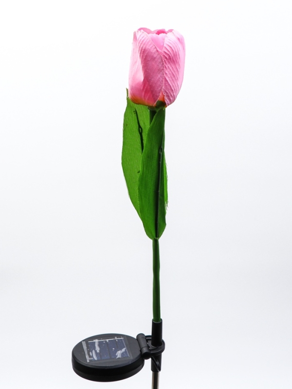 Штекер с подсветкой "Тюльпан" розовый, 8х70см