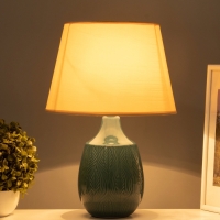 Настольная лампа "Жанин" 1х15Вт Е14 бирюзовый 28х28х42 см