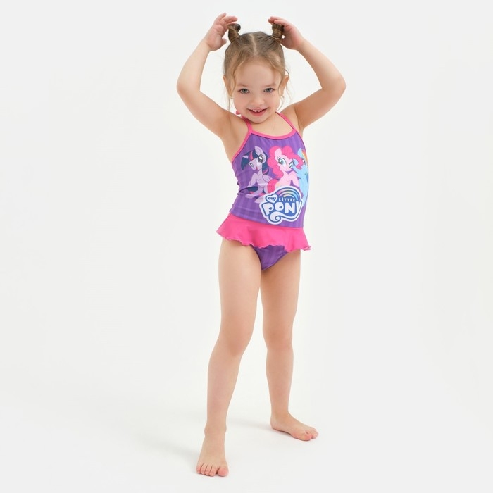 Купальник детский Мой маленький пони, рост 122-128 (34), фиолетовый Купальник детский Мой маленький пони, рост 122-128 (34), фиолетовый