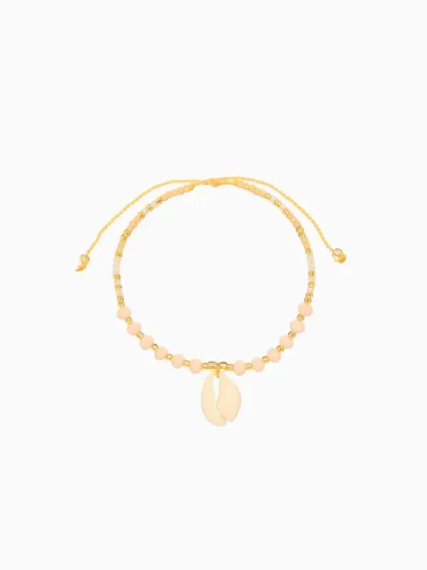 Браслет "Лила" длина 16 см, цв. белый, золотистый