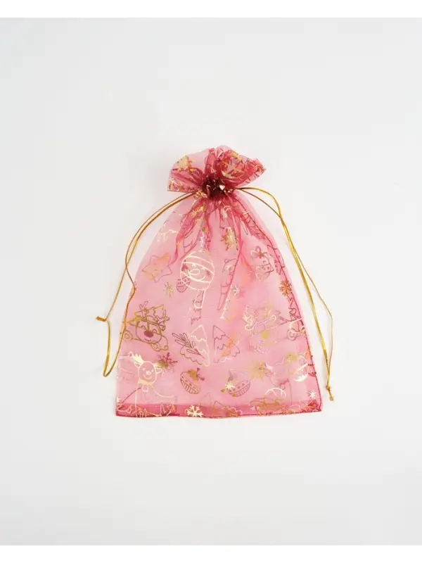 Мешочек подарочный органза &laquo;Новогоднее настроение&raquo;, 16 &times; 24 см