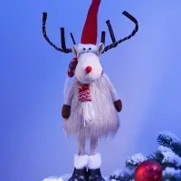 Фигура текстиль &laquo;Новогодний лосик&raquo; 58 см, 10 LED, от батареек CR2032&times;1, свечение тёплое белое