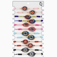 Браслет-оберег &laquo;Глазик&raquo; ракушка (неделимая фасовка 12 шт., цена за шт.), цветной в золоте