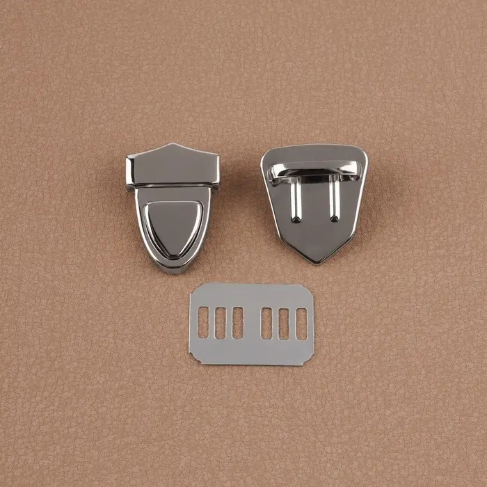 Застёжка для сумки, 3&times;2.5 см, цвет серебряный