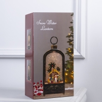 Светодиодная фигура &laquo;Фонарь с детьми и лошадкой&raquo; 13 &times; 30 &times; 7 см, пластик, батарейки ААх3 (не в комплекте), USB, свечение тёплое белое