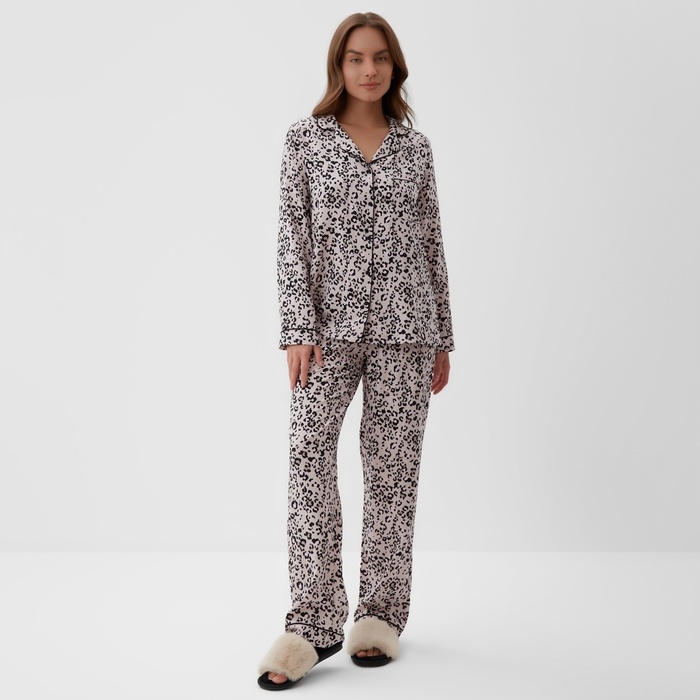 Пижама женская (рубашка и брюки) KAFTAN Leo р. 52-54, розовый