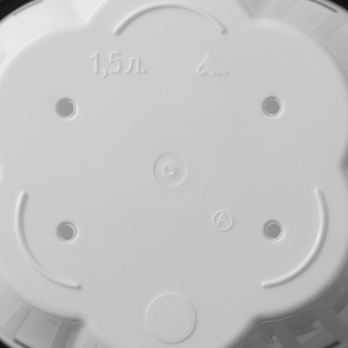 Горшок для цветов с поддоном &laquo;Восторг&raquo;, 1.5 л, пластиковый, белый