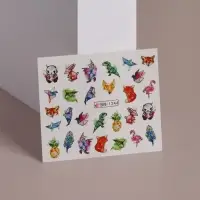 Слайдеры для ногтей &laquo;Акварельная графика&raquo;, разноцветные