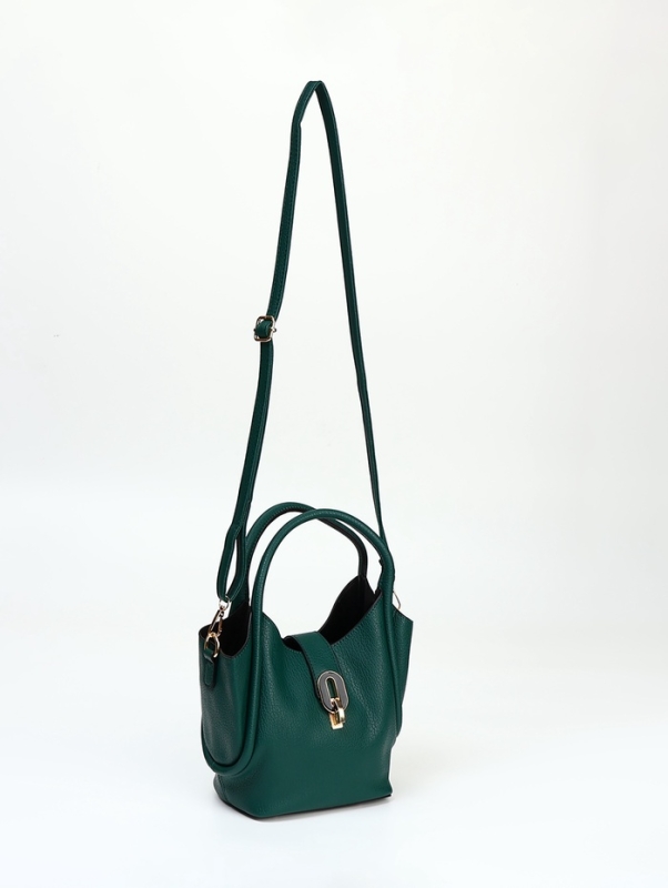 Сумка женская тоут на молнии, цвет тёмно-зелёный