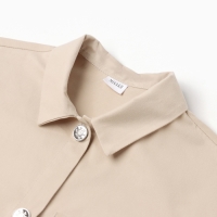 Рубашка детская MINAKU: Jeans collection, цвет бежевый, рост 140 см Рубашка детская MINAKU: Jeans collection, цвет бежевый, рост 140 см