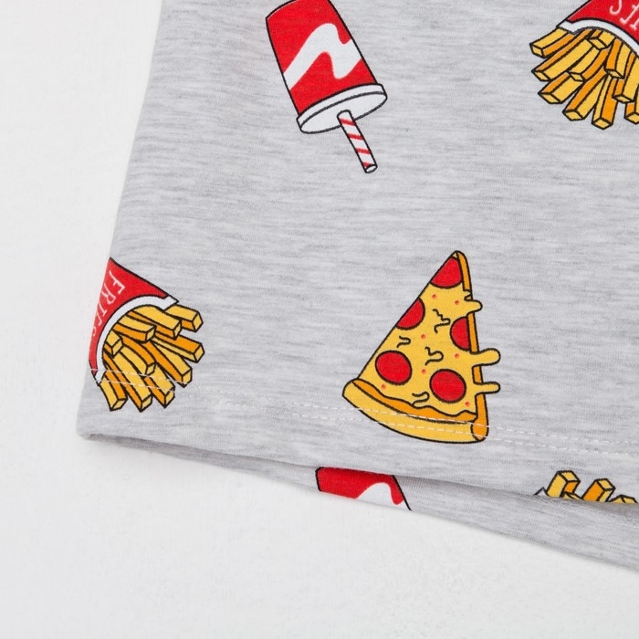 Пижама женская (футболка и шорты) KAFTAN Pizza р. 40-42, серый Пижама женская (футболка и шорты) KAFTAN Pizza р. 40-42, серый