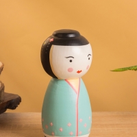 Деревянная кукла кокеши "Гейша" 7х7,5х15 см