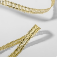 Лента парчовая, 6 мм, 500 &plusmn; 1 м, цвет золотой