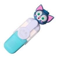 Набор маркеров текстовыделителей 6 штук 6 цветов, в пенале на молнии Зверята Набор маркеров текстовыделителей 6 штук 6 цветов, в пенале на молнии Зверята