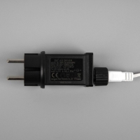 Гирлянда &laquo;Нить&raquo; 10 м, IP44, УМС, белая нить, 100 LED, свечение белое, мерцание всех светодиодов, 24 В