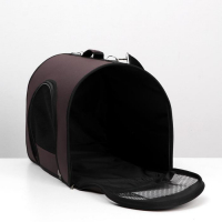 Сумка - переноска для животных, 2 входа, 49 х 30 х 35 см, коричневая Сумка - переноска для животных, 2 входа, 49 х 30 х 35 см, коричневая