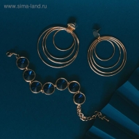 Серьги металл &laquo;Маятник&raquo; цвет золото