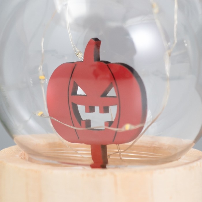 Ночник &laquo;Шар-тыква&raquo; LED 3хAG10 шар 8см 6,5х6,5х11,5см