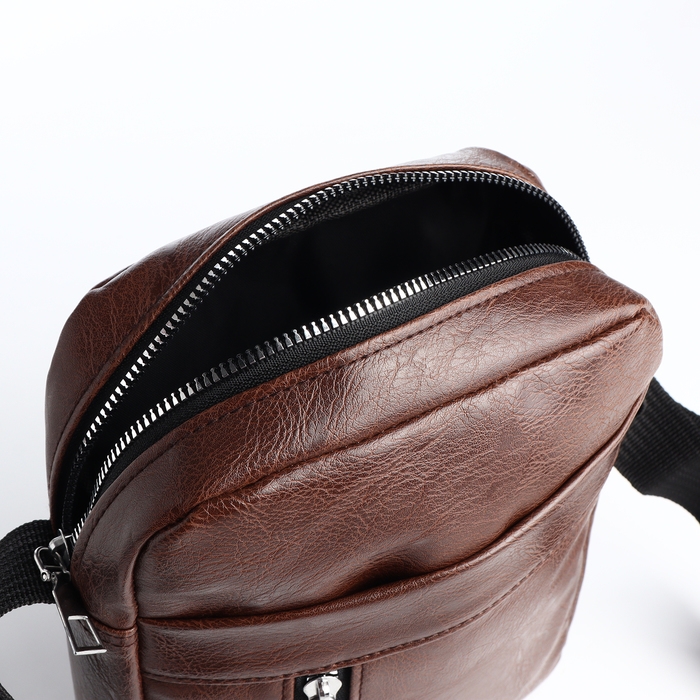Сумка мужская на молнии, цвет коричневый Сумка мужская на молнии, цвет коричневый