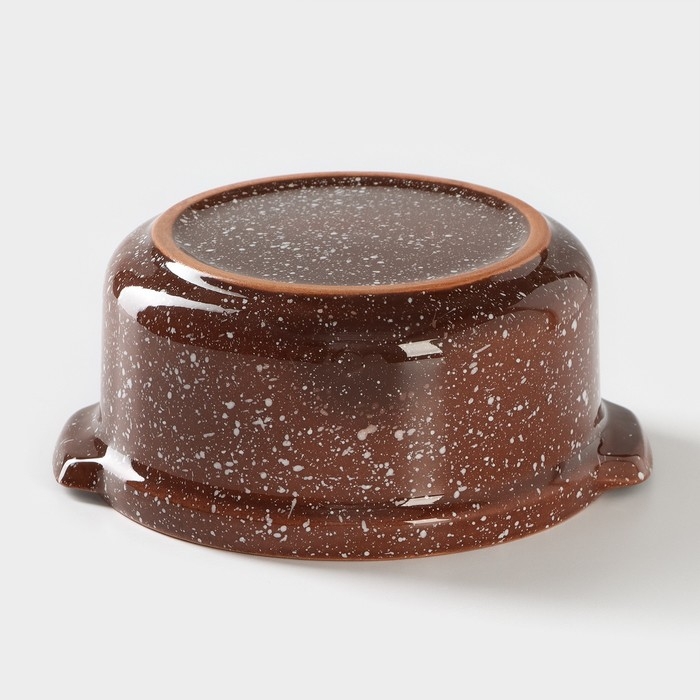 Форма для запекания с ручками &laquo;Мрамор&raquo;, 800 мл, d=15 см, цвет коричневый