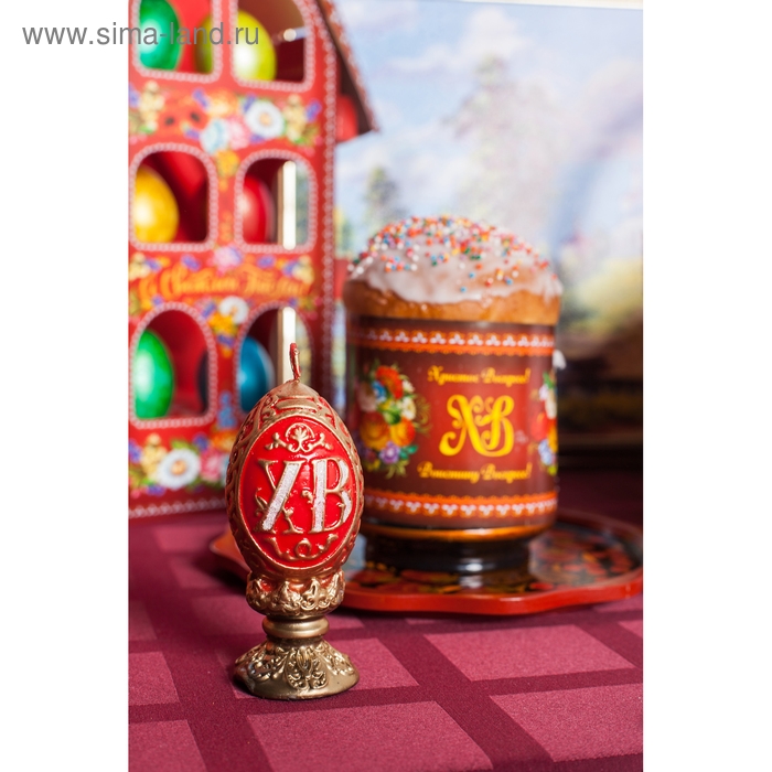 Декоративная свеча «Пасхальное яйцо резное» Декоративная свеча «Пасхальное яйцо резное»