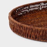 Корзинка для подачи Доляна &laquo;Огайо&raquo;, 41&times;31&times;5 см, овальная, цвет коричневый