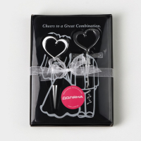 Набор для вина Доляна &laquo;Сердца&raquo;, 2 предмета: штопор, пробка фигурная