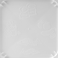 Ёмкость для муки и сахара, 25 л, с декором, цвет белый