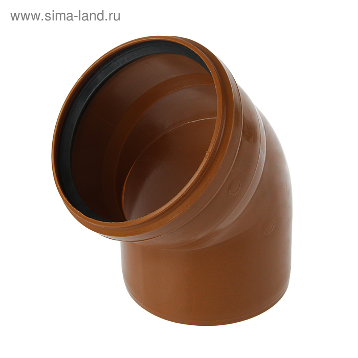 Отвод канализационный FLEXTRON, наружный, d=160, 45&deg;