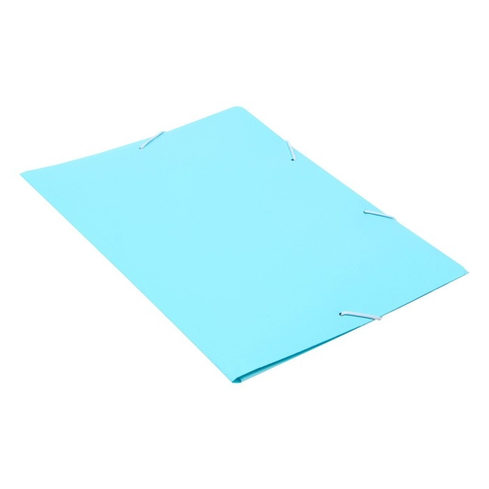 Папка на резинке А4, 500 мкм, Calligrata, Pastel, корешок 20 мм, до 150 листов, тиснение Папка на резинке А4, 500 мкм, Calligrata, Pastel, корешок 20 мм, до 150 листов, тиснение "песок", аквамарин