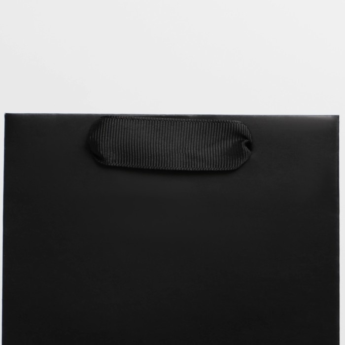 Пакет подарочный под бутылку, упаковка, &laquo;Чёрный&raquo;, 13 x 36 x 10 см