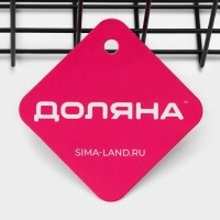 Корзина на липучках Доляна, 29&times;12&times;11,5 см, цвет чёрный