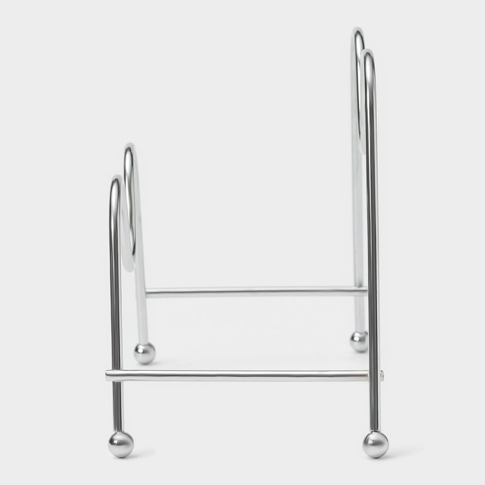 Подставка для крышек Доляна, 18&times;10&times;14 см, цвет хромированный