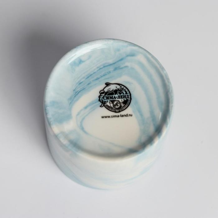 Горшок для цветов керамический с тиснением, кашпо &laquo;Расти&raquo;, 8 х 7,5 см