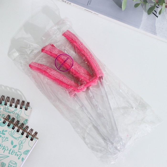 Щётка для жалюзи Доляна, 21&times;7 см, МИКС