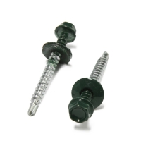 Саморезы кровельные 4,8х50 мм, RAL6005 цвет зеленый, 150 шт. Саморезы кровельные 4,8х50 мм, RAL6005 цвет зеленый, 150 шт.