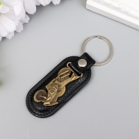 Брелок кожзам, металл "Мотоцикл" 7,5х3,2 см