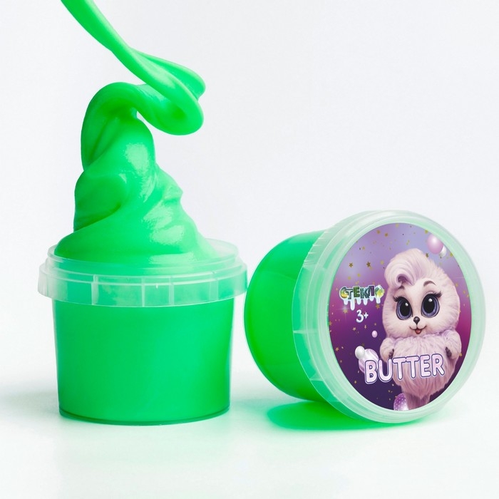 Слайм &laquo;Стекло&raquo;, серия Butter, зелёный цвет, 75 г
