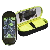 Пенал-футляр 80х210х50 мм, мягкий, ткань, deVENTE Cool Duck, для мальчиков, черный Пенал-футляр 80х210х50 мм, мягкий, ткань, deVENTE Cool Duck, для мальчиков, черный