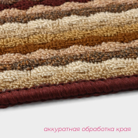 Коврик влаговпитывающий придверный Доляна &laquo;Цветная косичка&raquo;, 38&times;57 см, цвет коричневый