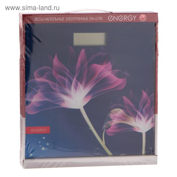 Весы напольные ENERGY EN-419G, электронные, до 180 кг, 1хCR2032, стекло, картинка Весы напольные ENERGY EN-419G, электронные, до 180 кг, 1хCR2032, стекло, картинка "цветы"