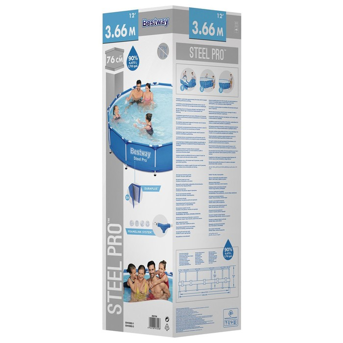 Бассейн каркасный Steel Pro, 366 см, x 76 см, 56706 Bestway Бассейн каркасный Steel Pro, 366 см, x 76 см, 56706 Bestway