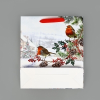 Пакет подарочный новогодний ламинированный &laquo;Зимнее утро&raquo;, M 30 х 26 х 9 см, Новый год